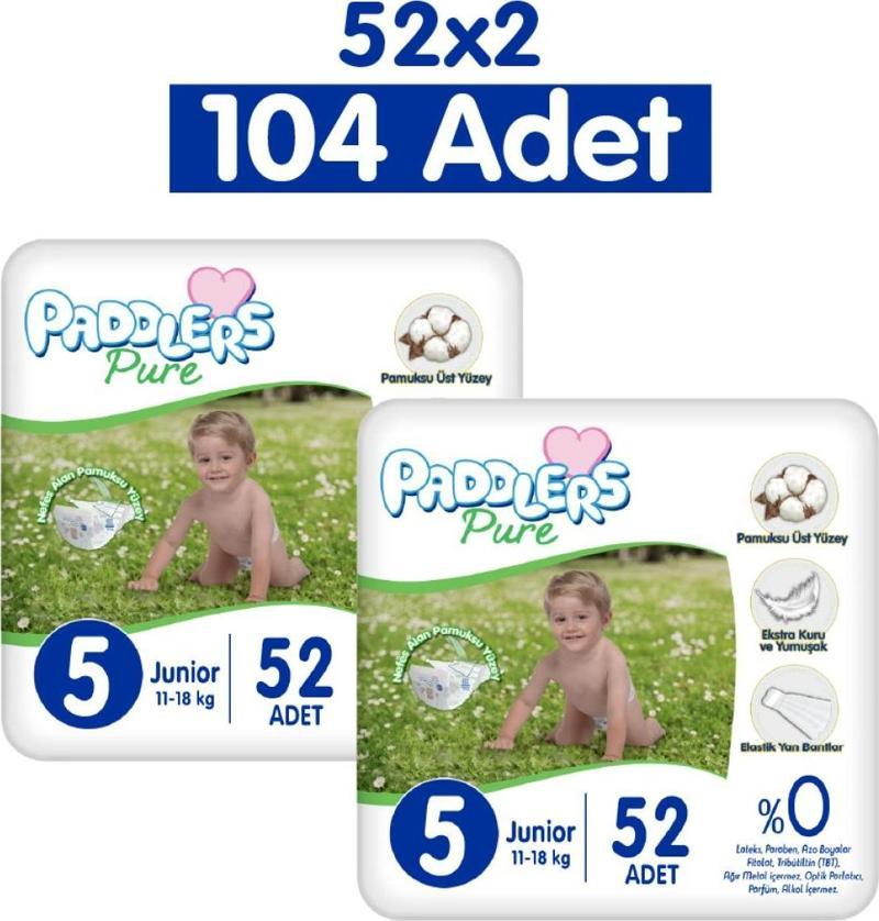 Pure Bebek Bezi 5 Numara Junior 104 Adet 2'li Jumbo Set