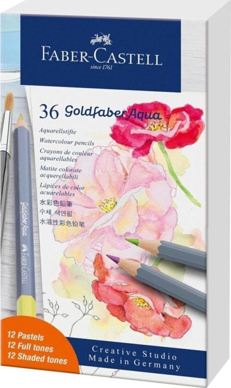 Goldfaber Aqua Sulandırılabilir Boya Kalemi 36'LI Pastel Renkler