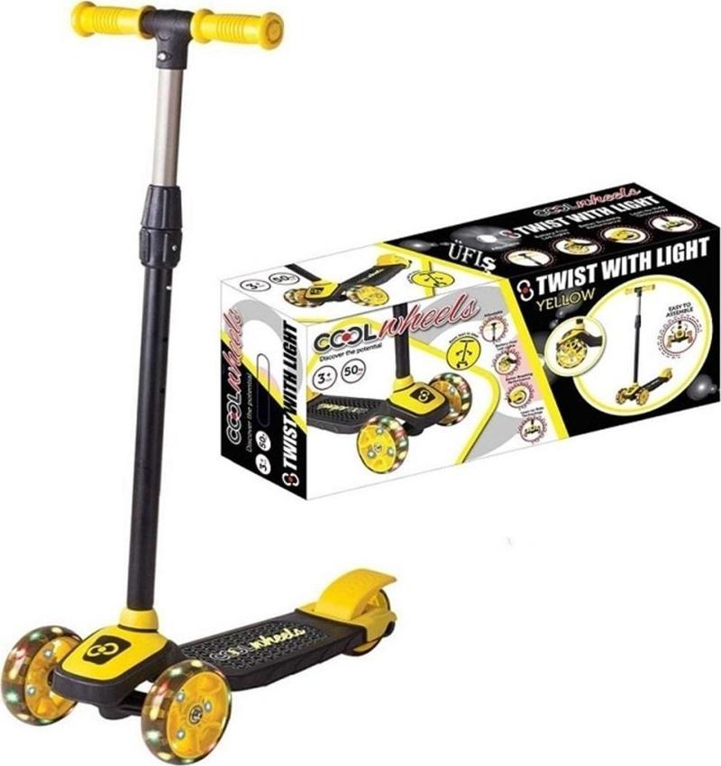 Led Işıklı 3 Tekerlekli Yükseklik Ayarlı Twist Scooter-40 kg