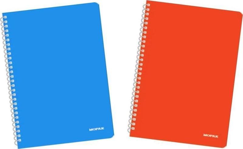 Neon Serisi Spiralli Defter Pp Kapak A4 60 Yaprak Kareli 2'li