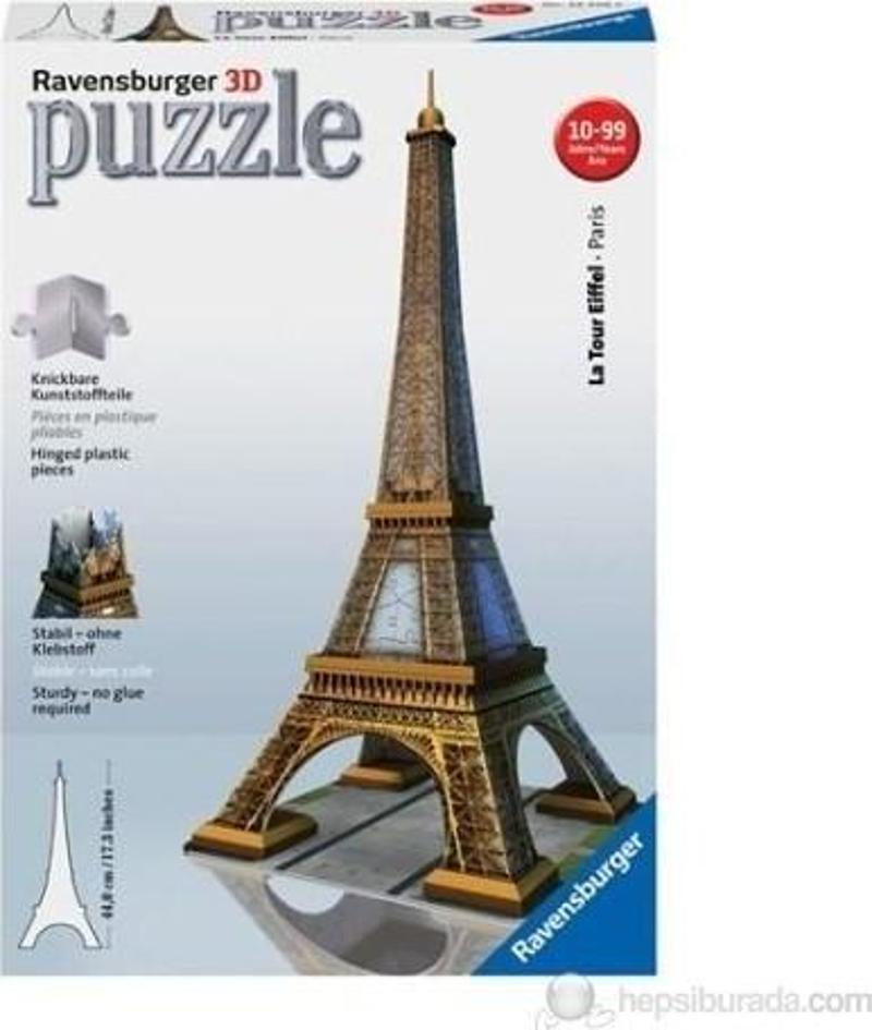 3 Boyutlu 216 Parçalı Plastik Puzzle Eyfel Kulesi-125562