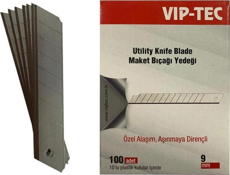 Vıp-Tec Maket Bıçağı ( Falçata ) Yedeği 9 Mm ( Küçük ) VT876000 10'LU