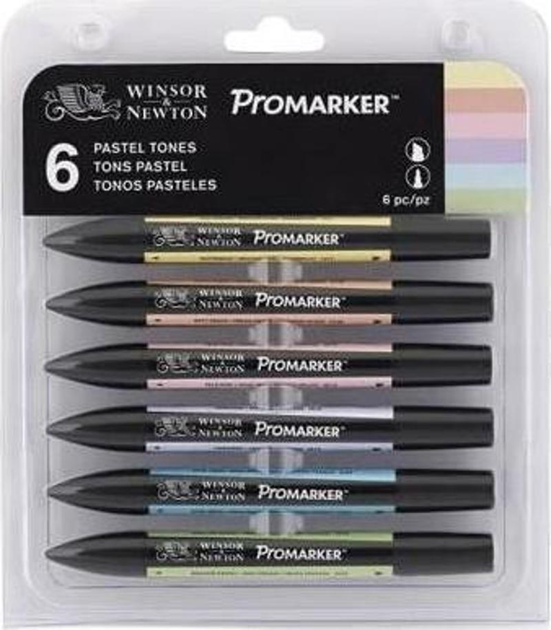 Promarker Kalem Seti 6 Renk Pastel Tones Set Pastel Tonlar