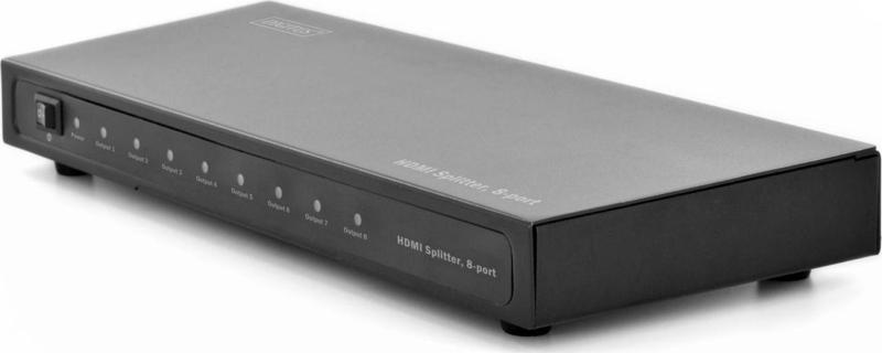 8 Port HDMI Çoklayıcı, 1080p, 3D, HDMI High Speed, 2.25 Ghz/225 MHz, Metal Şasi, siyah renk