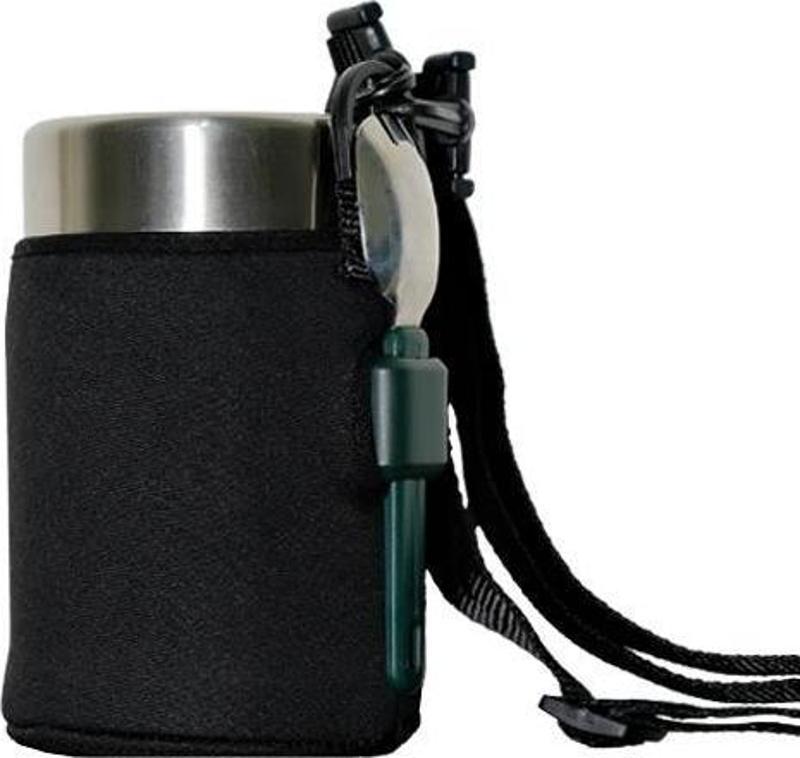 Neopren Termos Kılıfı Omuz Askılı 0.40 Lt Yemek Termosu