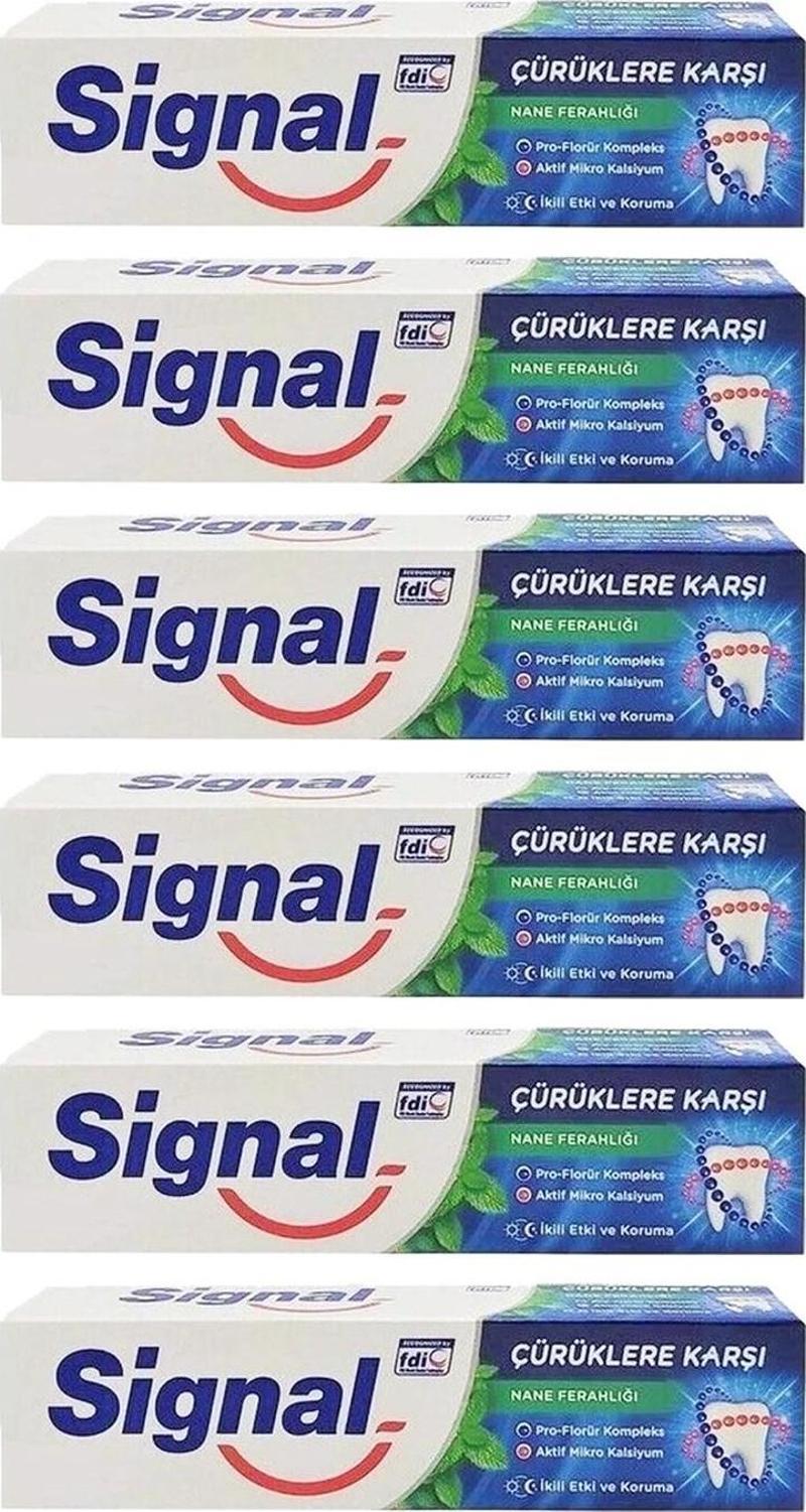 Çürüklere Karşı Nane Ferahlığı 50 ml Diş Macunu x 6 Adet