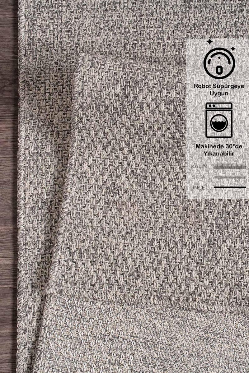 Rusticana 3103 Naturel Jüt Halı Modern Örme Yolluk Kilim