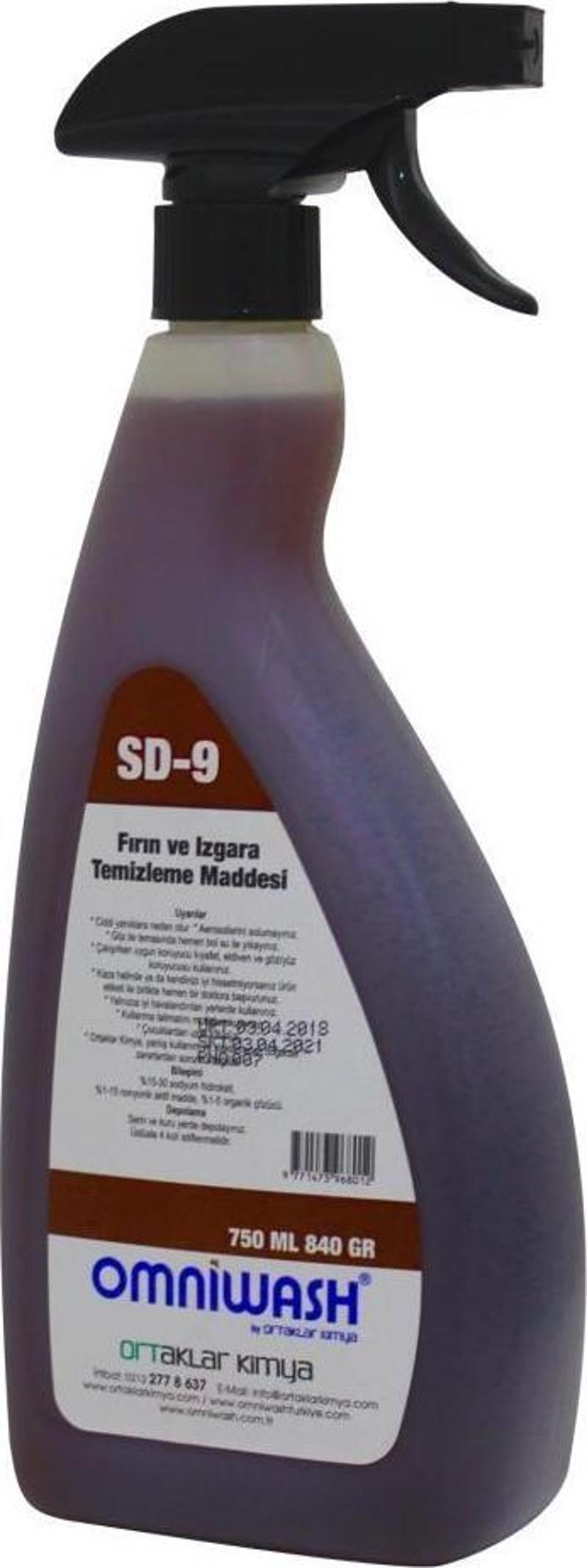 Sd-9 750ml Yağ Sökücü Fırın ve Izgara Temizleme Maddesi