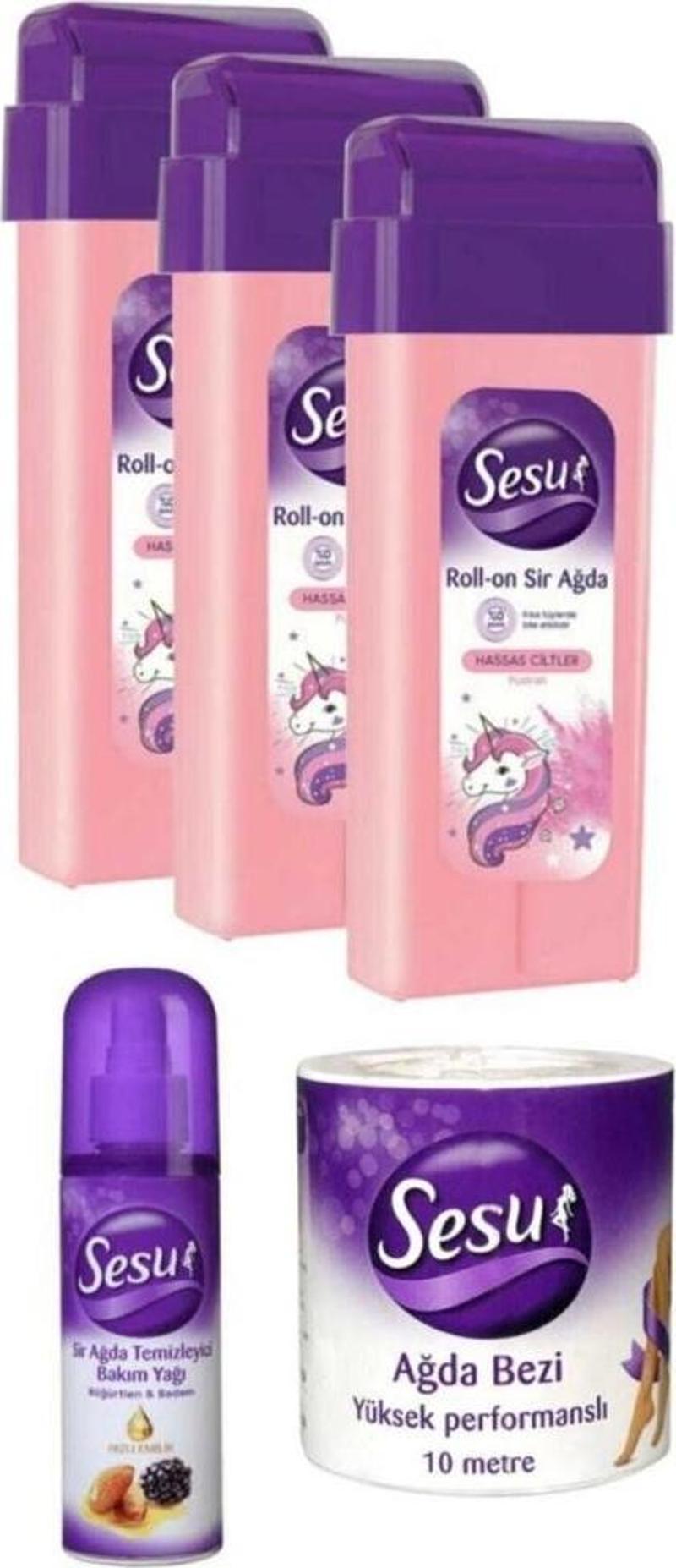 Kartuş Roll-on Ağda 3 Ad+150ml Ağda Yağı+10mt Ağda Bezi