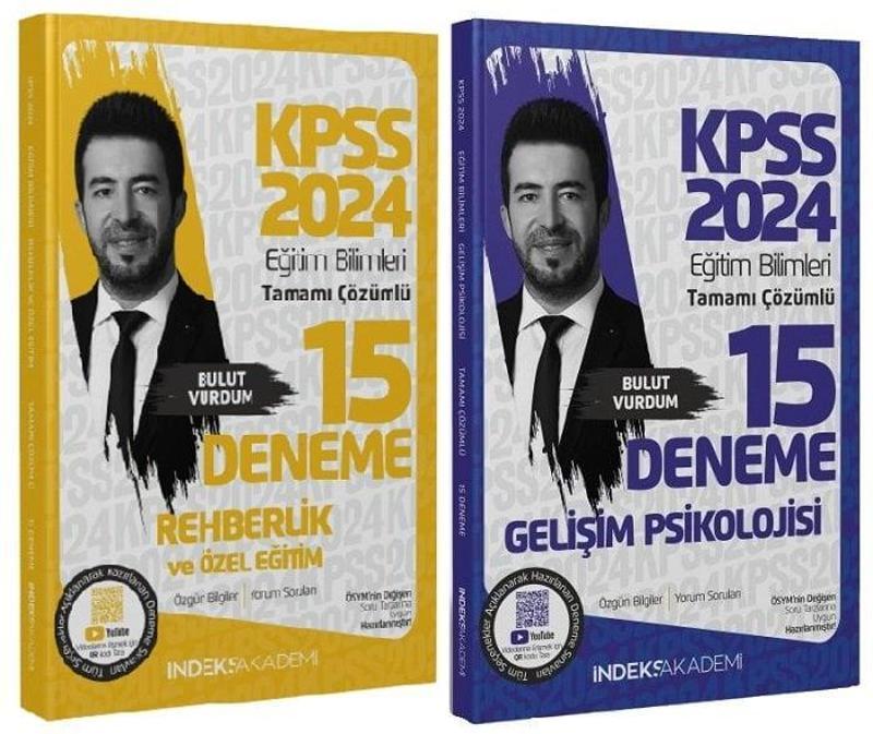İndeks 2024 KPSS Eğitim Bilimleri Rehberlik + Gelişim Psikolojisi 15+15 Deneme İndeks Akademi