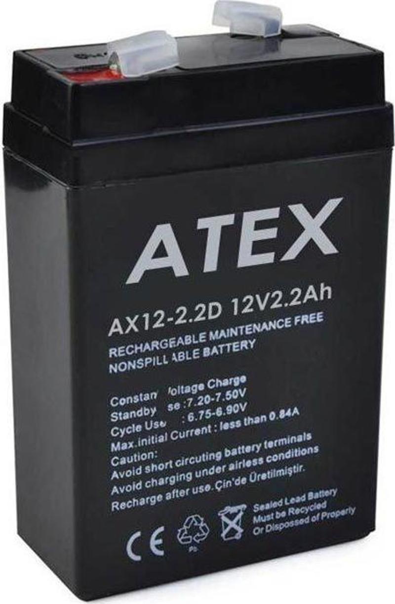 2.2Ah Dik Bakımsız Kuru Akü Ax-12V