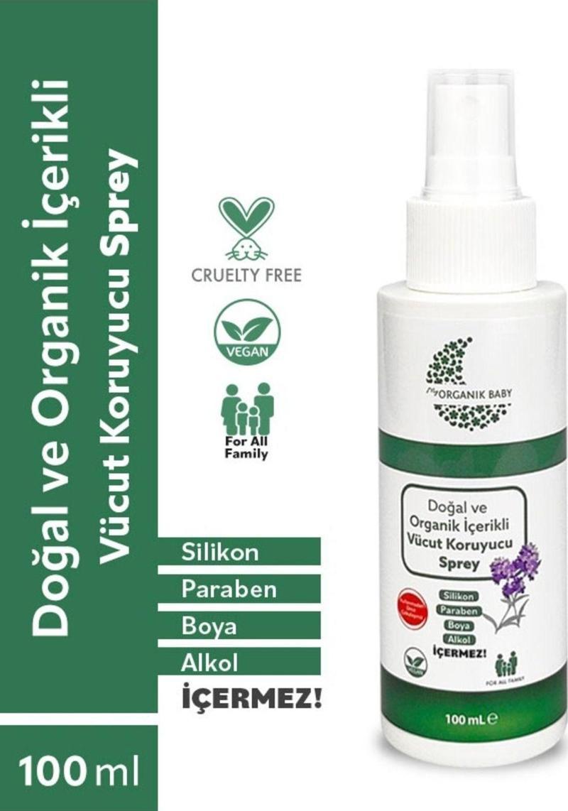 Organik Ve Doğal Içerikli Vücut Koruyucu Yenidoğan Bebek Çocuk Ve Yetişkin Vegan Sprey 100 ml