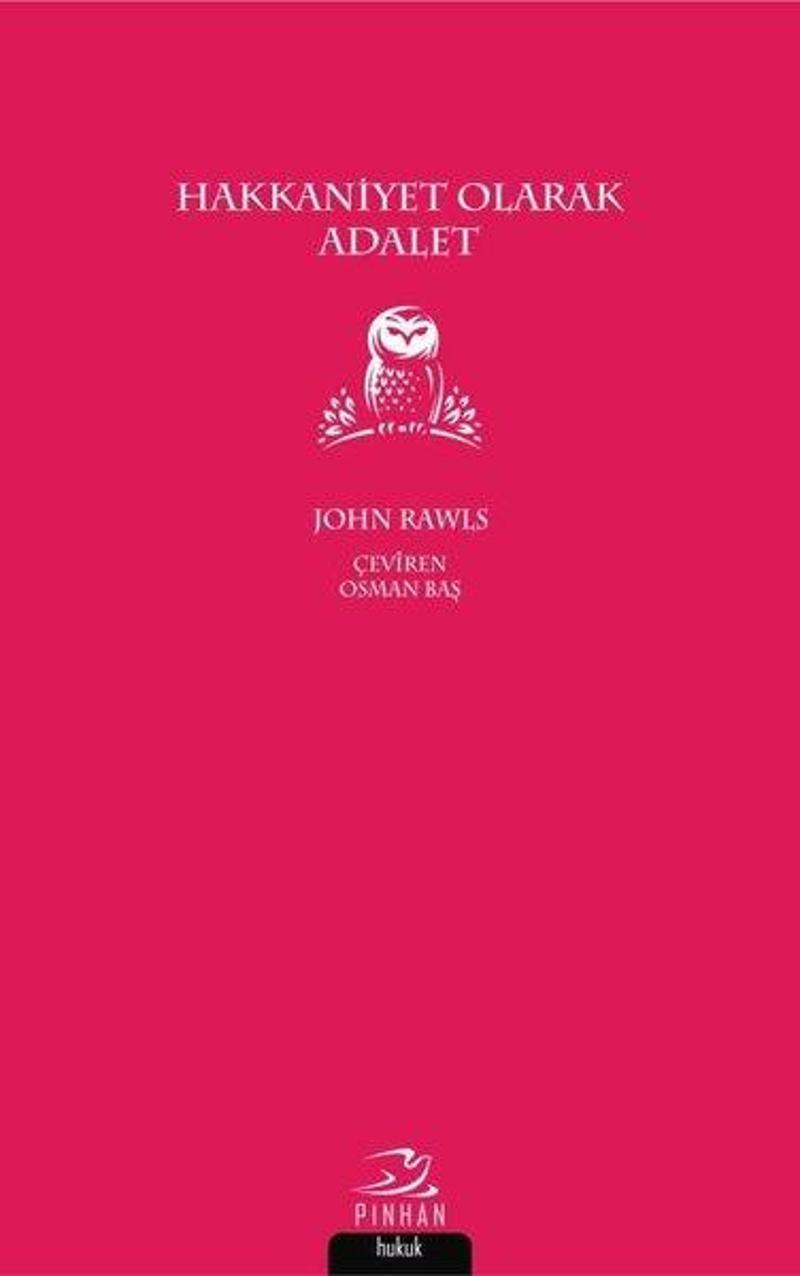 Pinhan Yayıncılık Hakkaniyet Olarak Adalet - John Rawls