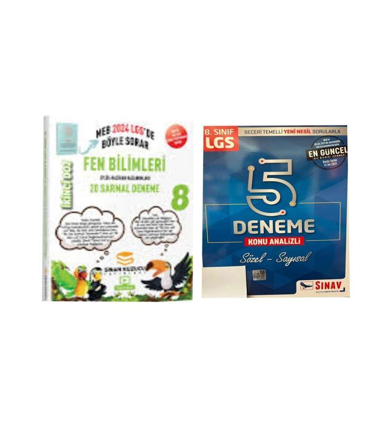 Sinan Kuzucu Yayınları Lgs Fen Bilimleri Sarmal Branş Denemeleri ( Ikinci Doz )+ Tüm Dersler 5 ' Li Deneme