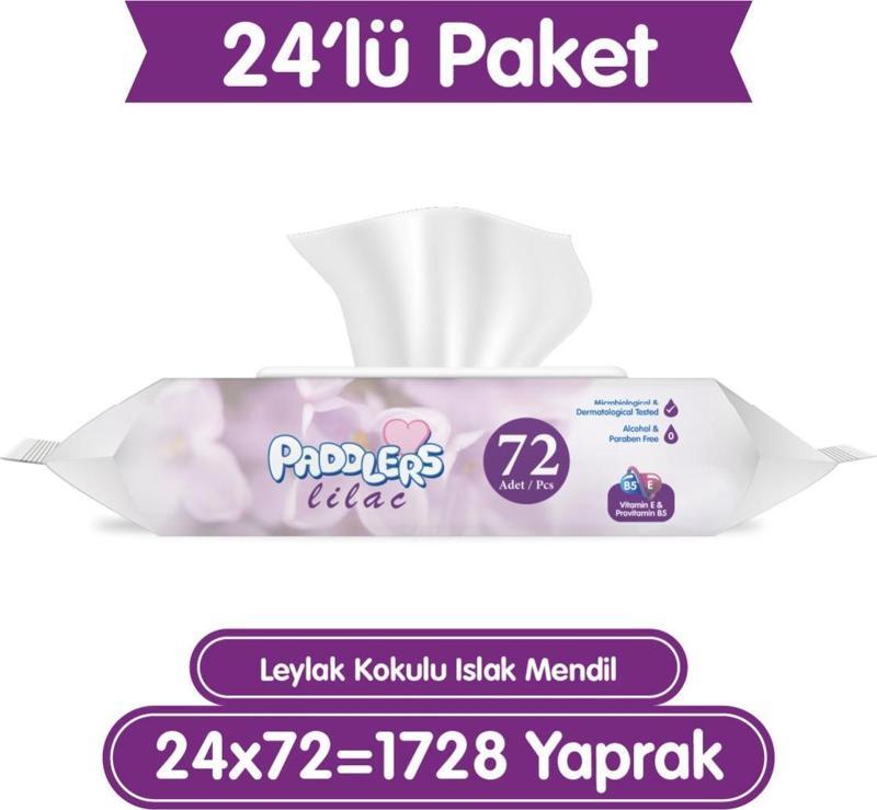 Leylak Kokulu Islak Mendil 24x72 li Koli (1728 Yaprak)