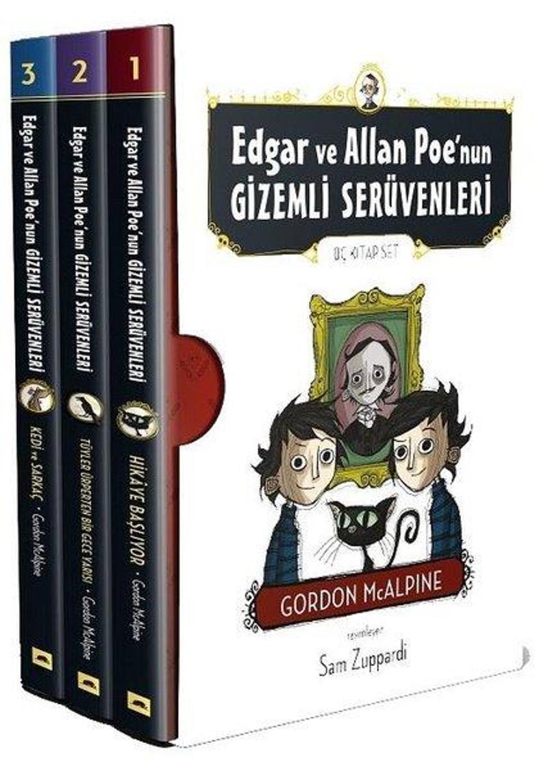 Kolektif Kitap Edgar ve Allan Poe'nun Gizemli Serüvenleri Seti-3 Kitap Takım-Özel Kutulu - Gordon McAlpine