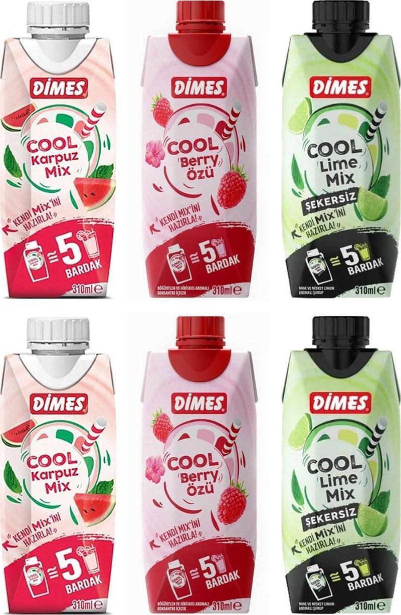 Cool Lime 310 ml 6 lı  Karma / Berry - Şekersiz - Karpuz