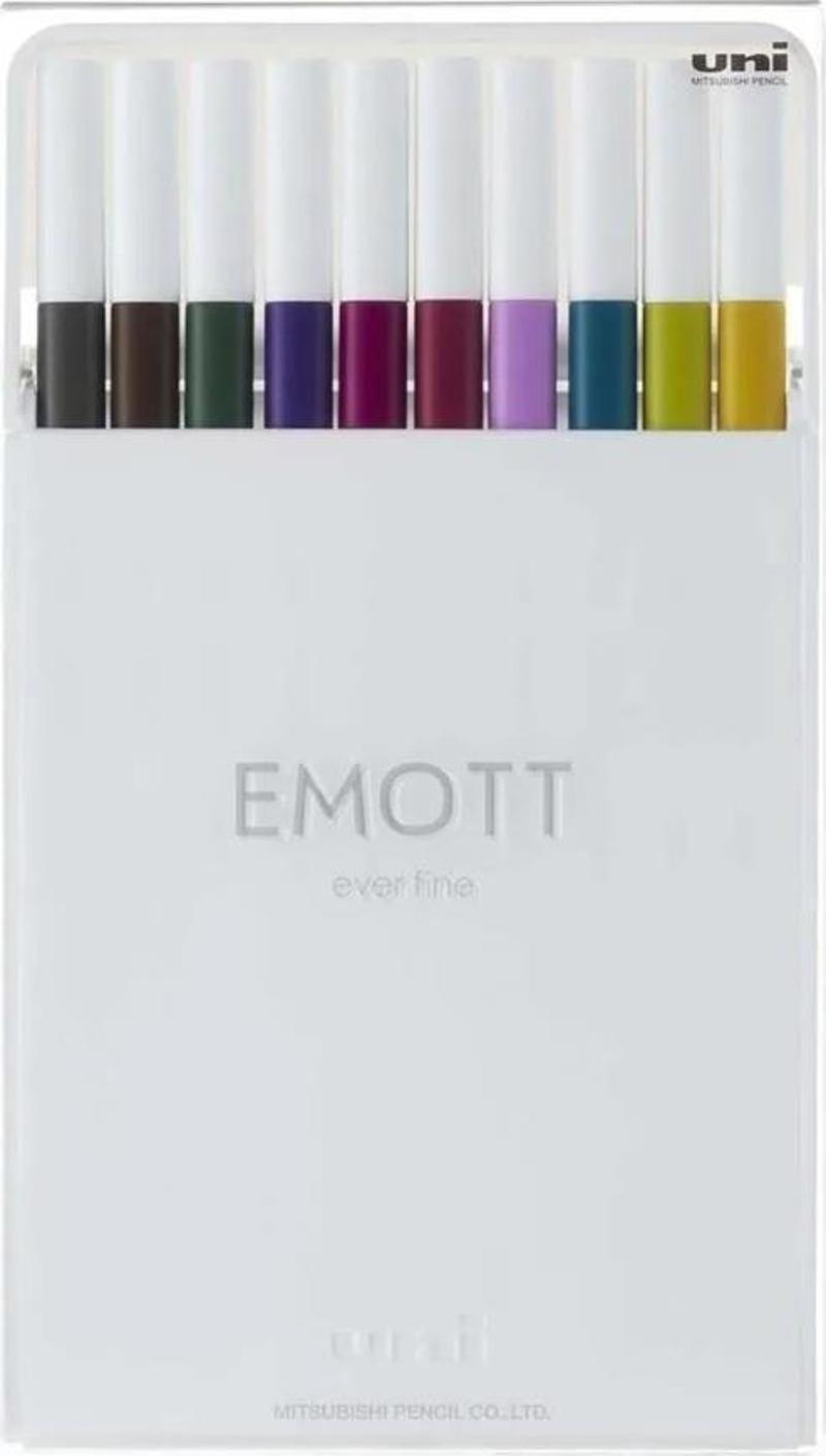 Uni Emott 0.4 fine Akrilik Uçlu Kalem 10'Lu lu K.Sakin Renk Pem-Sy/10c.03 K.Sakin