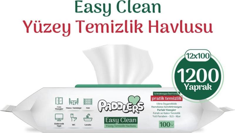 Easy Clean Beyaz Sabun Katkılı Yüzey Temizlik Havlusu 12x100 (1200 Yaprak)