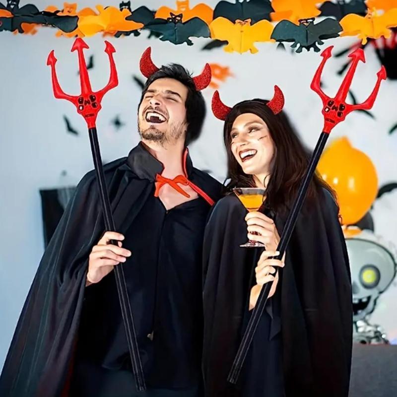 Halloween Cadılar Bayramı Plastik Şeytan Çatalı 100cm Halovin Partisi Kostümleri