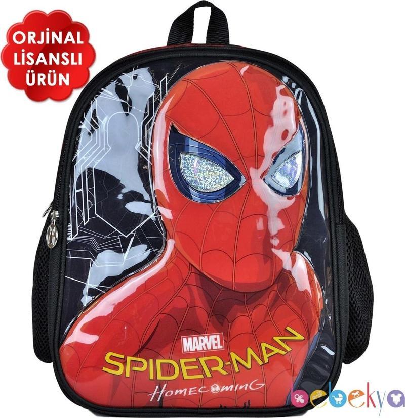 Lisanslı Spiderman Okul Çantası Kabartmalı Örümcek Adam Sırt Çantası