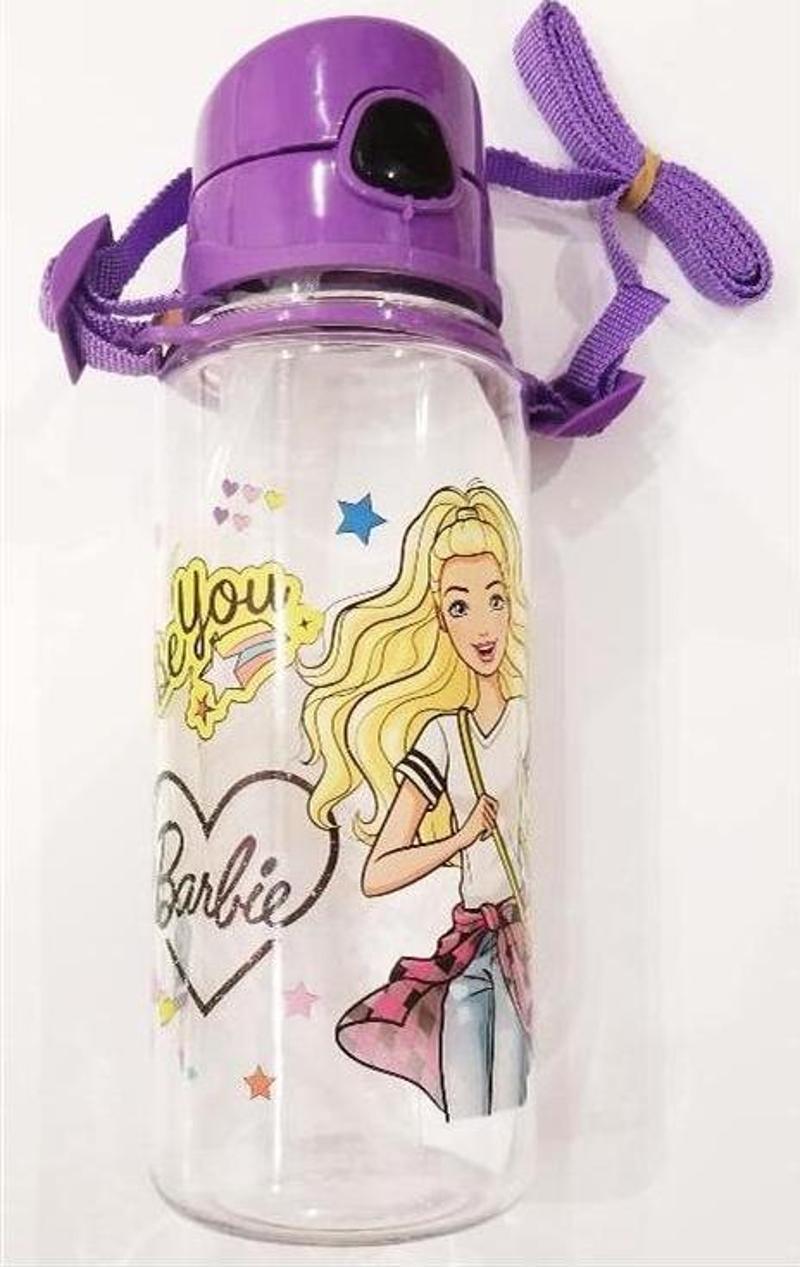 Barbie Şeffaf Kırılmaz Matara 500 ml Lisanslı Barbie Suluk