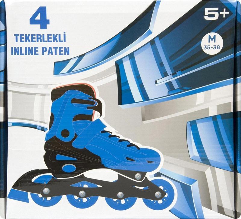 4 Tekerlekli Inline Paten 35-38 Mavi