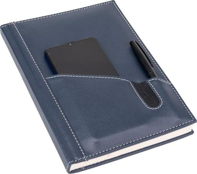 DERİ TELEFON KILIFLI KAPAK DEFTER TARİHSİZ DÜZ 17X24 CM