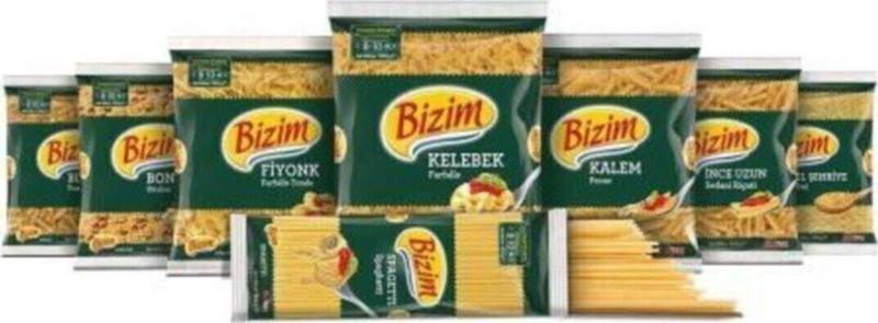 Bizim Makarna 500 Gr X 8 Adet Makarna Seti