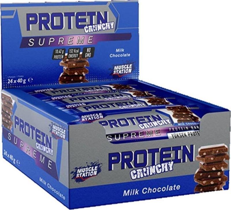Supreme Crunchy Protein Bar 40 Gr 24 Adet Milk Chocolate