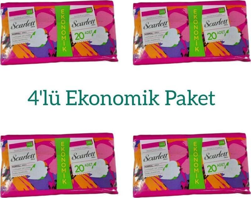 Günlük Ped Scarlet 20 Li Padet 4 Adet