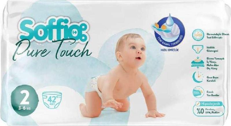 Pure Touch Bebek Bezi Islaklık Göstergeli No:2 42 Adet