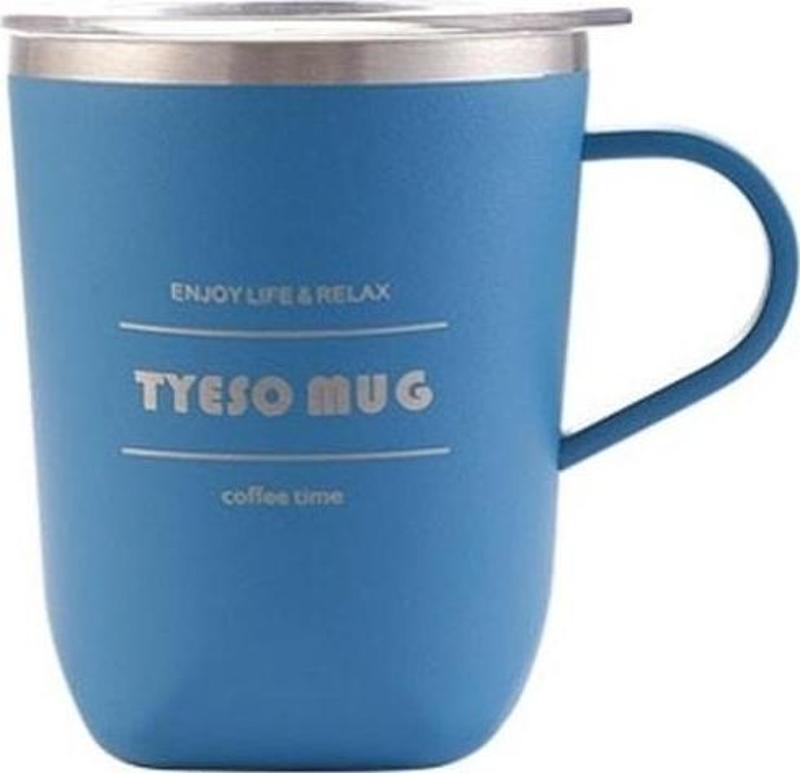 Termos Cubic Mug Vaku Mlu Paslanmaz Çelik Termal Kapaklı 300 Ml