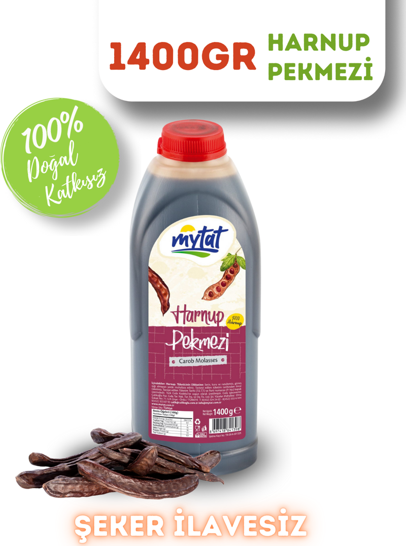 Doğal Katkısız Harnup Pekmezi 1400 gr