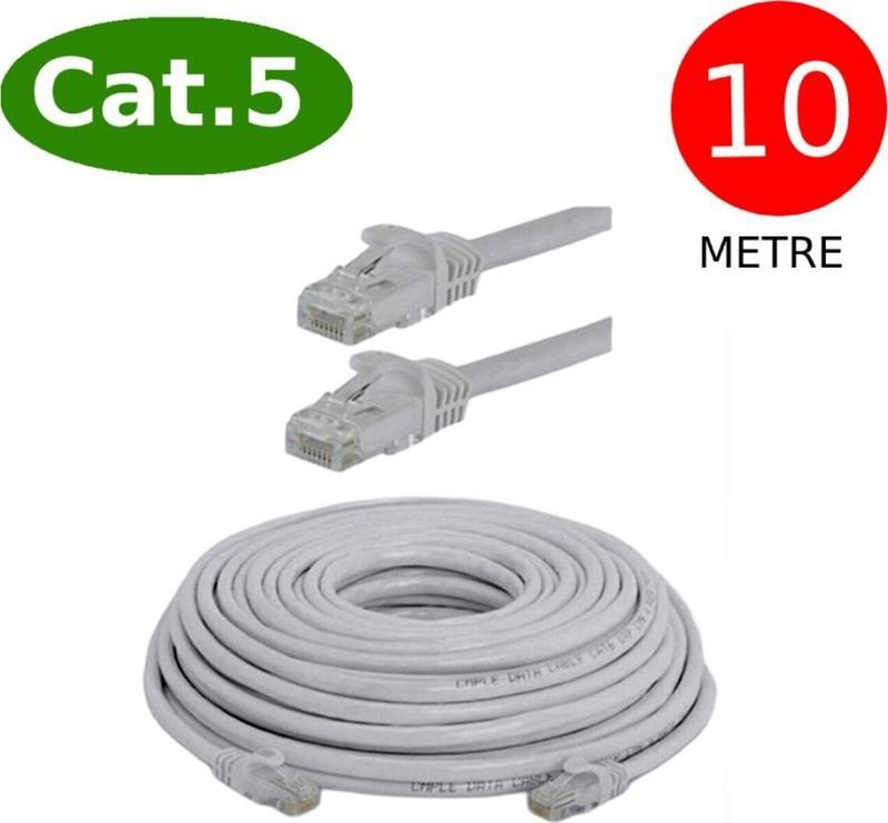 Cat5 Network Uyumlu  Ethernet Internet Kablosu Rj45 - Rj45 10 Metre Patch Kablo