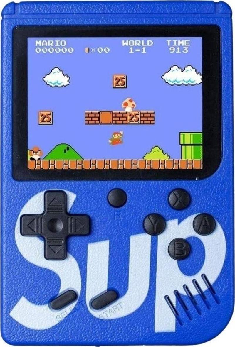 Sup Game Box Plus 400 Oyunlu Taşınabilir Mario Oyunlu Retro El Atarisi Mavi