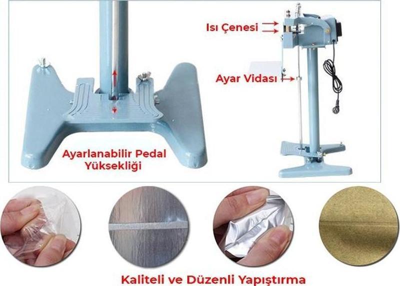 Pfs-450 Pedallı Ayak Basmalı Poşet Yapıştırma Makinesi