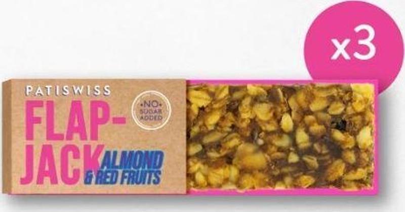 Şeker İlavesiz Bademli ve Kırmızı Meyveli Granola Bar 60g x 3 Adet