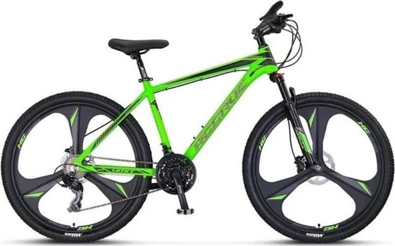 2656 ACCRUE 2D ERKEK DAĞ BİSİKLETİ 459H MD 26 JANT 21 VİTES NEON YEŞİL