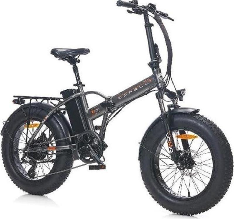 VONIQ FAT BIKE ELEKTRİKLİ KATLANIR BİSİKLET  42CM MD 20 JANT 8 VİTES GRİ