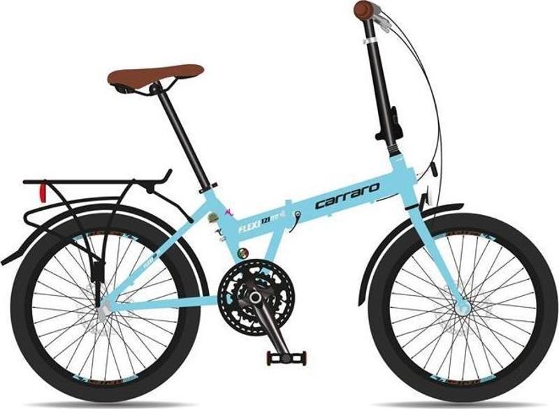 FLEXI 121HD KATLANIR BİSİKLET 350H HD 20 JANT 21 VİTES MAVİ BUKELEMUN SİYAH GÖKKUŞAĞI KROM KAHVE