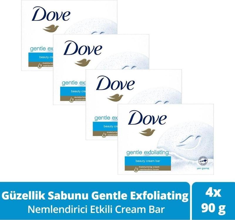 Gentle Exfoliating Beauty Cream Bar Katı Sabun 4 x 90 G