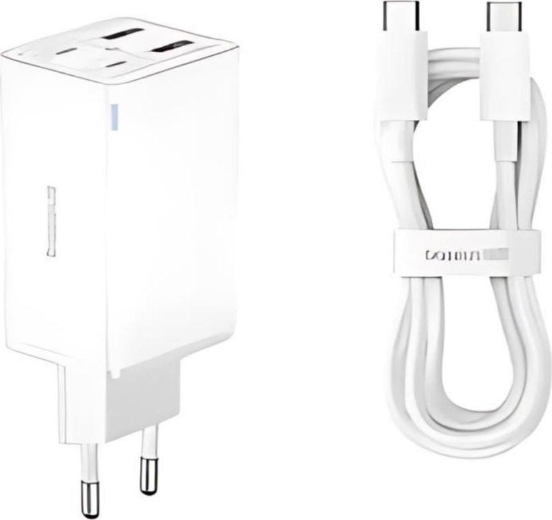 Super Şarj Akım Korumalı GaN6 Pro 65W Şarj Başlık Ve 100W Şarj Kablo 2xUSB-C 2xUSB Şarj Aleti