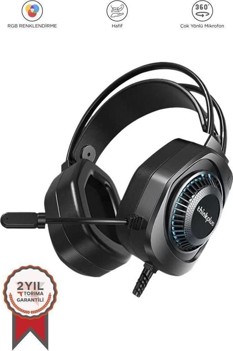G81B Siyah Kulak Üstü Kablolu RGB Işıklı Mikrofonlu Gaming Kulaklık