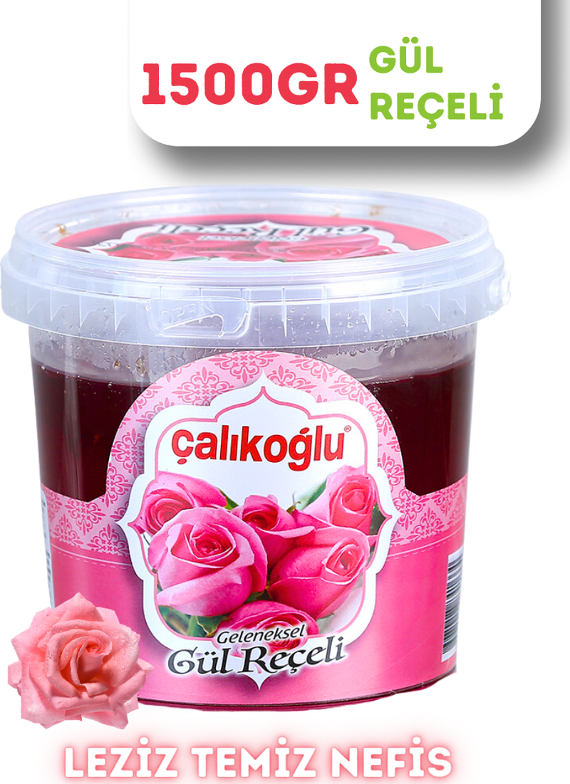 Geleneksel Gül Reçeli 1500 gr (Kova)