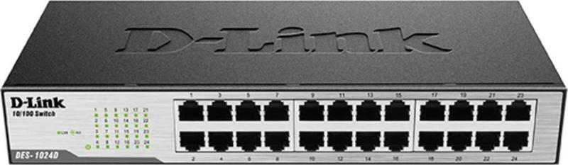 DES-1024D 24 Port 10/100 Metal Kasa Ethernet Switch