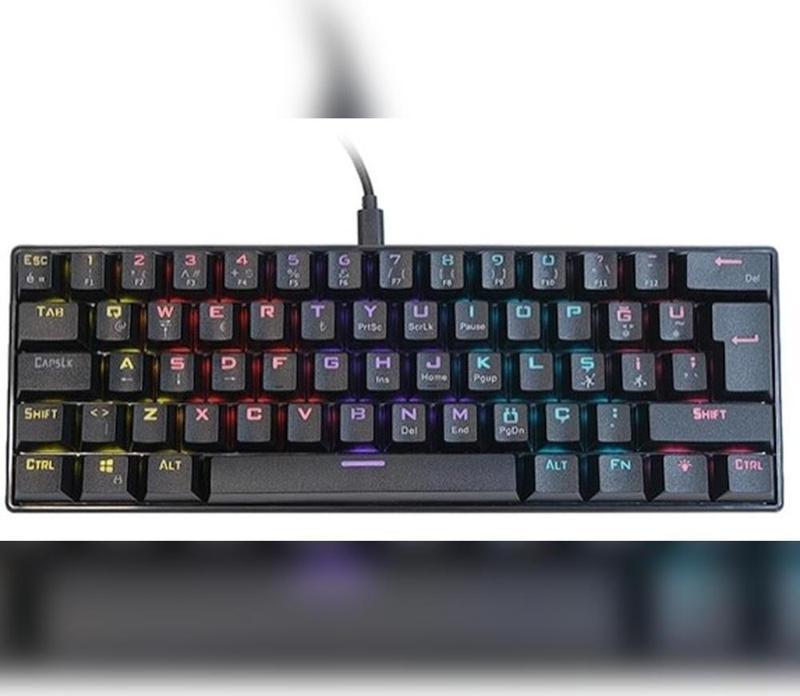 Summoner Mini Red Switch Türkçe Kablolu RGB Oyuncu Klavye