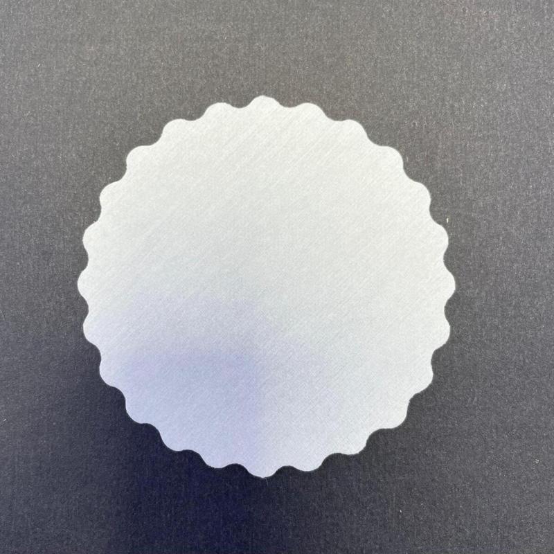 500 Adet Tek Kullanımlık Beyaz Desenli Kağıt Bardak Altlığı 80 Mm