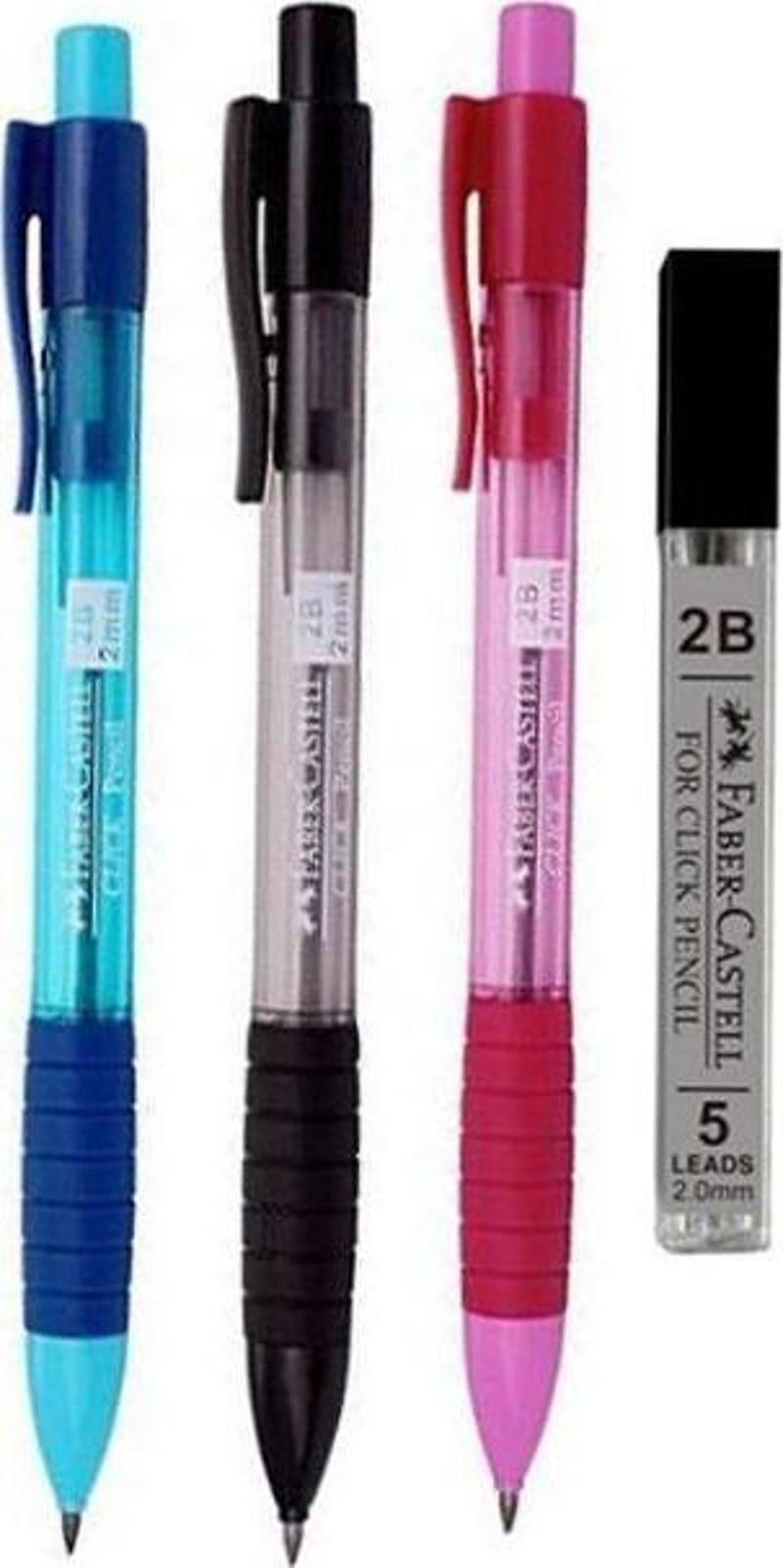 Click Pencil 1328 Versatil Kurşun Kalem 2B 2mm ve 2mm Uç 4 lü Set