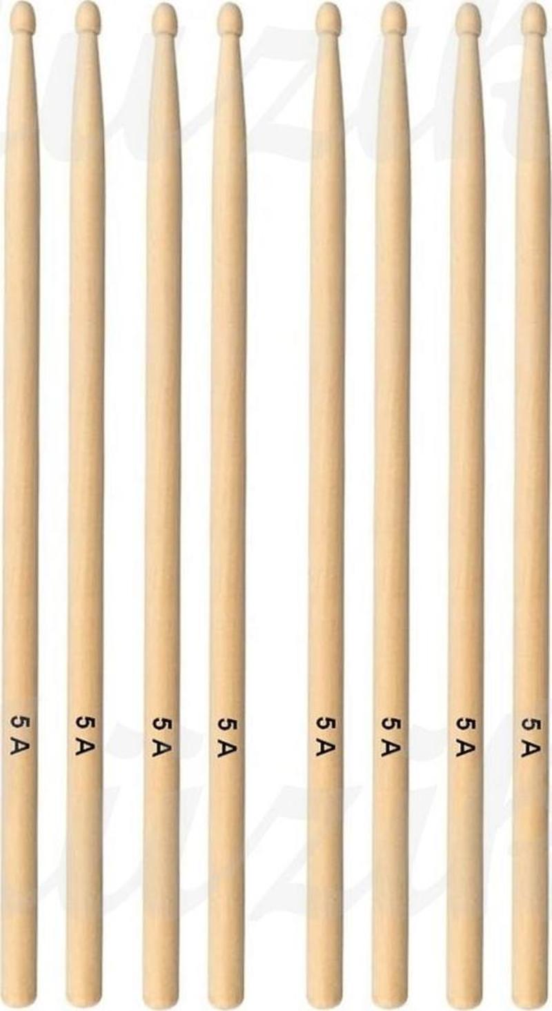 Baget - Davul - 4 Çift Bateri Bageti Drumsticks 5a Pürüzsüz Yüzey